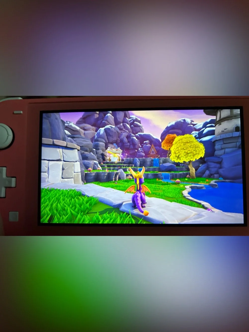 Pink Nintendo Switch Lite, Floral Case, Pokémon, Super Mario 3D All Stars, Spyro